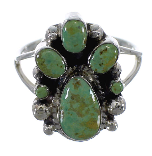 Sterling Silver And Turquoise Ring Size 6-3/4 RX60392
